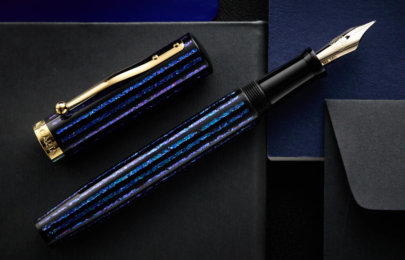 Magna Carta Mag 600 Fountain Pen - "Modern Raden" Blue/Black - Image 2