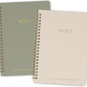 Aesthetic Spiral Notebook Set of 2 For Women and Men