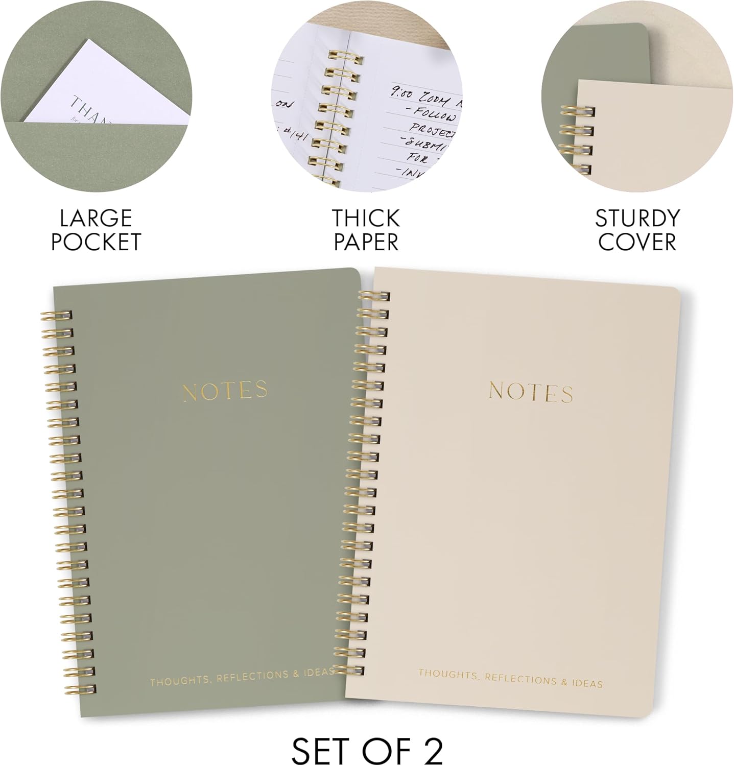 Aesthetic Spiral Notebook Set of 2 For Women and Men - Image 2